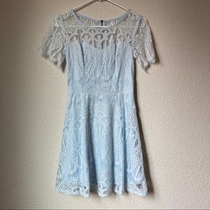 Powder blue lace dress